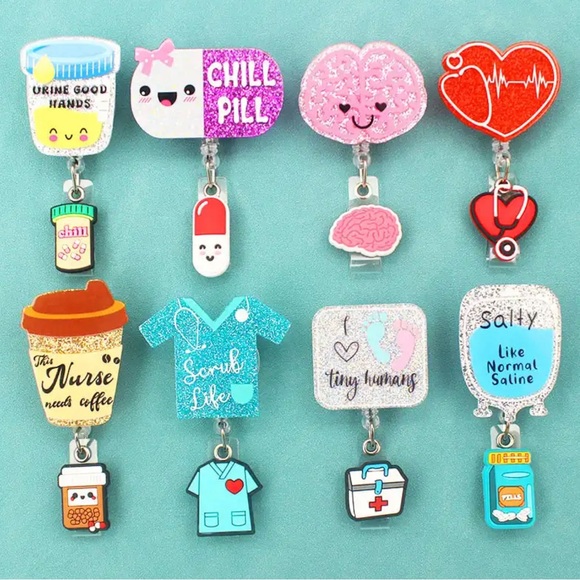 Accessories - Super cute Nurse healthcare hospital character badge holder